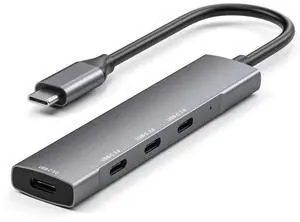 Vszerda USB C Hub 3.0, All 5Gbps 4-Port USB-C to C Multiport Adapter Portable Hub, Type-C Splitter Extender for MacBook Pro/Air, iPhone 15 Pro Max/16,  XPS, Google ChromeBook, Laptop, etc