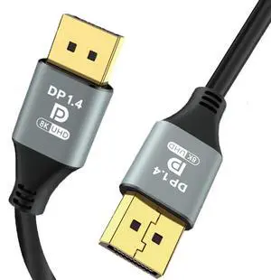 Vszerda DisplayPort 1.4 Cable DP 8K Cable, DisplayPort to DisplayPort Cord, Dynamic HDR and 3D DP to DP Video Cord Compatible with Gaming Monitor, PC, Laptop, HP, Projector, TV 6FT Vszerda DisplayPort 1.4 Cable DP 8K Cable, DisplayPort to DisplayPort Cord, Dynamic HDR and 3D DP to DP Video Cord Compatible with Gaming Monitor, PC, Laptop, HP, Projector, TV 6FT