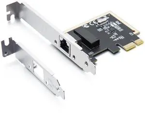 Vszerda 1Gb PCIe Network Card, auto-Negotiation 10/100/1000Mb/s, Gigabit PCIe NIC with Realtek RTL8111H Chip, Single RJ45 Port, PCIe X1, 1G Ethernet LAN Network Card for Windows/Linux/MAC