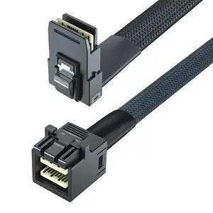 Vszerda 12G Internal Mini SAS HD SFF-8643 to SFF-8087 Cable, Straight to Right Angle, 1m, 36 Pin, with Sideband,100 Ohm, Flexible, Support RAID, PCIE Controller, 1-m(3.3ft) Vszerda 12G Internal Mini SAS HD SFF-8643 to SFF-8087 Cable, Straight to Right Angle, 1m, 36 Pin, with Sideband,100 Ohm, Flexible, Support RAID, PCIE Controller, 1-m(3.3ft)
