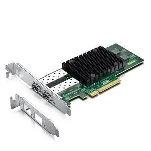 Vszerda  10Gb SFP+ PCI-E Network Card NIC, Compare to Intel X710-DA2, with Intel X710-BM2 Chip, Dual SFP+ Port, PCIe 3.0 X8, Ethernet Converged Network Adapter Support Windows Server/Linux/VMware Esxi