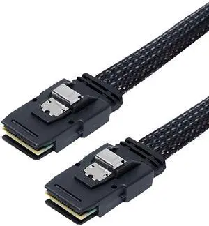 Vszerda Mini SAS Cable SFF-8643 to SFF-8643 Cable 32" (81cm) 12Gbps SAS 3.0 | Internal High-Density Mini SAS | RAID Controller to Backplane/HDD Server