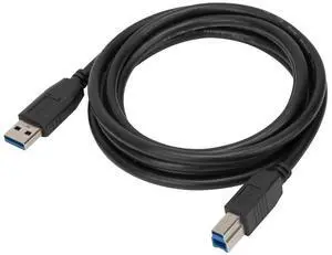 Vszerda USB A to USB B 3.0 Cable (5FT), USB 3.0 Type A to B Male Cable Compatible with Monitor, Docking Station, Printer, External Hard Drivers, Scanner, USB Hub and More-Black