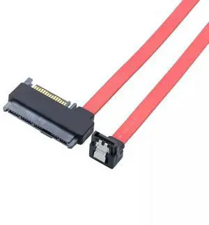 Vszerda SFF-8482 SAS29+15P to SATA 7P 90 Degree Cable with Ejector Clip for Server 50CM Vszerda SFF-8482 SAS29+15P to SATA 7P 90 Degree Cable with Ejector Clip for Server 50CM