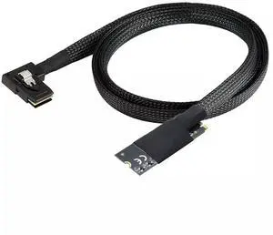 Vszerda M.2(M-Key NVMe 2260 Size) to SAS SFF-8087 Left Bend Converter Cable for Server 100CM Vszerda M.2(M-Key NVMe 2260 Size) to SAS SFF-8087 Left Bend Converter Cable for Server 100CM
