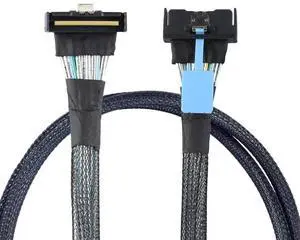 Vszerda Right Angle SAS MCIO SFF-8654 8I 5.0 74P PCIE to MCIO SFF-8654 connection cable (1m) Vszerda Right Angle SAS MCIO SFF-8654 8I 5.0 74P PCIE to MCIO SFF-8654 connection cable (1m)