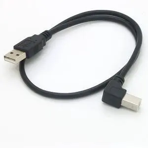 Vszerda 19inch Right Angle USB a to b 90 Degree Cable USB 2.0 A Male to B Male Printer Scanner USB B Cable Cord with 480Mbps (Left Angle, 1.6Feet) Vszerda 19inch Right Angle USB a to b 90 Degree Cable USB 2.0 A Male to B Male Printer Scanner USB B Cable Cord with 480Mbps (Left Angle, 1.6Feet)