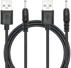 Vszerda 2Pcs USB to DC 2.5mm x 0.7mm Power Cord, 3FT USB 2.0 A Male to DC 2.5mm x 0.7mm Male Plug 5V 3A Power Charging Cable, for Lights, Fans, Speaker and More (Black) Vszerda 2Pcs USB to DC 2.5mm x 0.7mm Power Cord, 3FT USB 2.0 A Male to DC 2.5mm x 0.7mm Male Plug 5V 3A Power Charging Cable, for Lights, Fans, Speaker and More (Black)