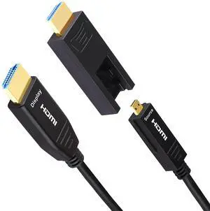 Vszerda HDMI Fiber Optic Cable 32 Feet (18Gbps 4K60hz 1080p) with Micro and Standard HDMI Connector Compatible with GoPro Hero 7 6 5, Raspberry Pi 4, A6000 A6300, Yoga 710 Vszerda HDMI Fiber Optic Cable 32 Feet (18Gbps 4K60hz 1080p) with Micro and Standard HDMI Connector Compatible with GoPro Hero 7 6 5, Raspberry Pi 4, A6000 A6300, Yoga 710