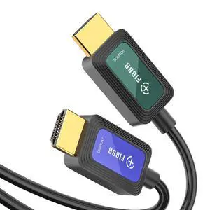 Fiber Optic 15 ft HDMI Cable 2.1 8K 48Gbps High Speed Supports 8K@60Hz 4K@120Hz, VRR, ALLM, eARC, HDR- Ultra Long Reliable Cable for Projector, Home Theater, Gaming (PS5/Xbox) Immune to Interference Fiber Optic 15 ft HDMI Cable 2.1 8K 48Gbps High Speed Supports 8K@60Hz 4K@120Hz, VRR, ALLM, eARC, HDR- Ultra Long Reliable Cable for Projector, Home Theater, Gaming (PS5/Xbox) Immune to Interference