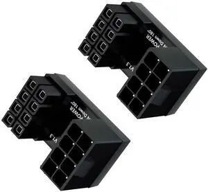Vszerda U Type 180 Degree ATX 8Pin Male to Female GPU Graphics Card Power Header Connector Adapter for Desktops Graphics Card (Up Angle), 2pcs Vszerda U Type 180 Degree ATX 8Pin Male to Female GPU Graphics Card Power Header Connector Adapter for Desktops Graphics Card (Up Angle), 2pcs