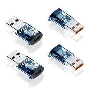 Vszerda 10Gbps USB C Female to USB Male Adapter 4-Pack,120W Type C to USB A Charger Cable OTG Adapter Compatible for iPhone 11 12 13 14 15 Pro Max, Galaxy Note 10 S20 Plus 20, Earphone, Blue Vszerda 10Gbps USB C Female to USB Male Adapter 4-Pack,120W Type C to USB A Charger Cable OTG Adapter Compatible for iPhone 11 12 13 14 15 Pro Max, Galaxy Note 10 S20 Plus 20, Earphone, Blue