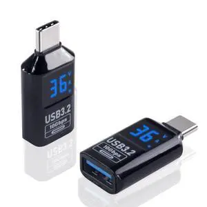 Vszerda USB C Male to USB A Female Adapter, 10Gbps Type C to Type A Connector with Digital Dispaly, Undirectional USB 3.2 OTG Thunderbolt 3 Conenctor for Galaxy S25 S24,MacBook, 2-Pack Vszerda USB C Male to USB A Female Adapter, 10Gbps Type C to Type A Connector with Digital Dispaly, Undirectional USB 3.2 OTG Thunderbolt 3 Conenctor for Galaxy S25 S24,MacBook, 2-Pack