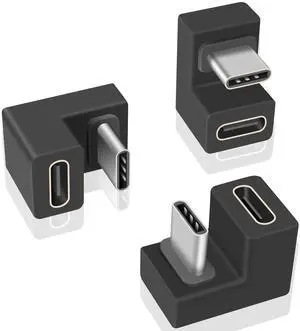 Vszerda USB C U Shape Adapter, 3-Pack USB C 180 Degree Adapter, 10Gbps USBC to USBC Extension Adapter with (Type-C 3.1 Gen 2) Data Fast Charging Connector for Mobile Phone, Laptop,Galaxy Vszerda USB C U Shape Adapter, 3-Pack USB C 180 Degree Adapter, 10Gbps USBC to USBC Extension Adapter with (Type-C 3.1 Gen 2) Data Fast Charging Connector for Mobile Phone, Laptop,Galaxy