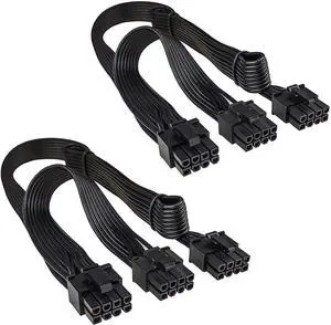 Vszerda 8 Pin PCIE Cable, JZYMOD EPS/ATX 8 Pin to Dual PCIE 8 Pin (6+2) GPU Power Cable only for Corsair Modular Power Supplies, pc power cable 2-Pack (25 + 10 inches) Vszerda 8 Pin PCIE Cable, JZYMOD EPS/ATX 8 Pin to Dual PCIE 8 Pin (6+2) GPU Power Cable only for Corsair Modular Power Supplies, pc power cable 2-Pack (25 + 10 inches)