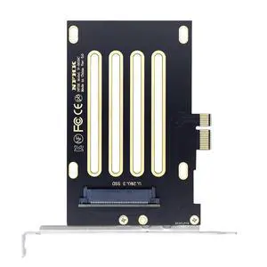 Vszerda PCI-E 4.0 x1 Lane PCI Express Host to U.3 U3 Kit SFF-8639 SSD Adapter for Motherboard Compatible with PM1735 NVMe PCIe SSD Vszerda PCI-E 4.0 x1 Lane PCI Express Host to U.3 U3 Kit SFF-8639 SSD Adapter for Motherboard Compatible with PM1735 NVMe PCIe SSD