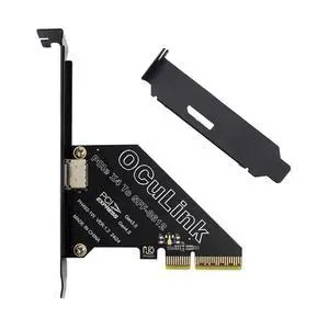 Vszerda PCI-Express 4.0 PCIE 4X to Oculink Single Port SFF-8612 SFF-8611 Host Card for U.2 SSD eGPU External Graphics Card Dock Vszerda PCI-Express 4.0 PCIE 4X to Oculink Single Port SFF-8612 SFF-8611 Host Card for U.2 SSD eGPU External Graphics Card Dock