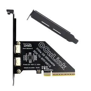 Vszerda PCI-Express 4.0 PCIE 8X Detachable to Dual Oculink SFF-8612 SFF-8611 VROC Raid0 Adapter for U.2 SSD eGPU External Graphics Card Dock Vszerda PCI-Express 4.0 PCIE 8X Detachable to Dual Oculink SFF-8612 SFF-8611 VROC Raid0 Adapter for U.2 SSD eGPU External Graphics Card Dock