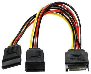 Vszerda 2 Pack Power Y Splitter Cable, 15 Pin SATA Male to Dual Female 7-Inch, Durable Adapter for SATA Hard Drives, SSDs, CD/DVD Drives Vszerda 2 Pack Power Y Splitter Cable, 15 Pin SATA Male to Dual Female 7-Inch, Durable Adapter for SATA Hard Drives, SSDs, CD/DVD Drives