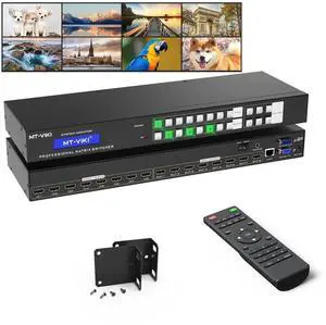 Vszerda MT-VIKI 8x8 4K HDMI Matrix Switcher Splitter, 4K@30Hz HDCP 2.2 with 3.5mm Stereo Audio Extractor, Rack Mount AV Matrix Supports Web GUI, APP, IR Remote, RS232 & LAN Port, EDID Management Vszerda MT-VIKI 8x8 4K HDMI Matrix Switcher Splitter, 4K@30Hz HDCP 2.2 with 3.5mm Stereo Audio Extractor, Rack Mount AV Matrix Supports Web GUI, APP, IR Remote, RS232 & LAN Port, EDID Management