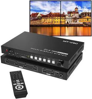 Vszerda MT-VIKI 2x2 4K Video Wall Controller, 2 HDMI In 4 HDMI Out TV Wall Processor, 4K30Hz 180° Rotation 3.5mm Audio Non-Stretch Image Vszerda MT-VIKI 2x2 4K Video Wall Controller, 2 HDMI In 4 HDMI Out TV Wall Processor, 4K30Hz 180° Rotation 3.5mm Audio Non-Stretch Image