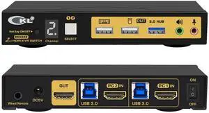 Vszerda CKL 2-Port HDMI 2.1 KVM Switch, 8K, for 2 PCs Share 1 Monitor with EDID Emulation Vszerda CKL 2-Port HDMI 2.1 KVM Switch, 8K, for 2 PCs Share 1 Monitor with EDID Emulation