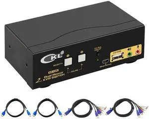 Vszerda CKL 2-Port Dual HDMI KVM Switch for 2 PCs 2 Monitors, 4K@30Hz Dual Monitor HDMI KVM Switch Vszerda CKL 2-Port Dual HDMI KVM Switch for 2 PCs 2 Monitors, 4K@30Hz Dual Monitor HDMI KVM Switch