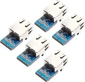 Vszerda 5PCS USR-K7 TTL UART to Ethernet Serial Server Module, 10/100Mbps RJ45 Port, Modbus RTU to TCP Converter Vszerda 5PCS USR-K7 TTL UART to Ethernet Serial Server Module, 10/100Mbps RJ45 Port, Modbus RTU to TCP Converter