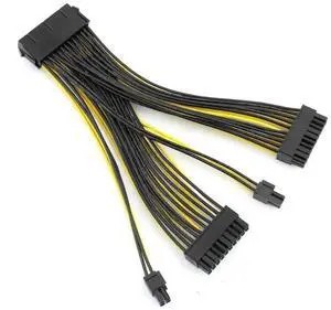 Vszerda 10PCS 20cm 18AWG 20+4 Pin Dual PSU ATX 24Pin Splitter Cable, Mining Rig Dual Power Supply Adapter Cable Vszerda 10PCS 20cm 18AWG 20+4 Pin Dual PSU ATX 24Pin Splitter Cable, Mining Rig Dual Power Supply Adapter Cable