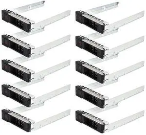 Vszerda 10 Pack 3.5 Inch HDD SSD Hard Drive Tray Caddy X7K8W 0X7K8W, Hot Swap Carrier Compatible with Dell PowerEdge 14G/15G/16G Servers Vszerda 10 Pack 3.5 Inch HDD SSD Hard Drive Tray Caddy X7K8W 0X7K8W, Hot Swap Carrier Compatible with Dell PowerEdge 14G/15G/16G Servers
