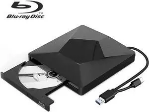 Vszerda Upgraded Slim Portable 3D External Blu Ray Burner USB3.0 Type-C BD DVD CD RW Optical Drive Compatible with Windows XP/7/8/10 Mac OS MacBook Laptop Desktop PC Vszerda Upgraded Slim Portable 3D External Blu Ray Burner USB3.0 Type-C BD DVD CD RW Optical Drive Compatible with Windows XP/7/8/10 Mac OS MacBook Laptop Desktop PC