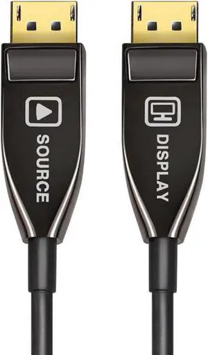 Vszerda DP 1.4 Fiber Optic AOC Cable,DisplayPort to DisplayPort 8k@60HZ 4K@144Hz Male to Male Cable - (DP to DP Cable) Black - 82 ft/ 25m Vszerda DP 1.4 Fiber Optic AOC Cable,DisplayPort to DisplayPort 8k@60HZ 4K@144Hz Male to Male Cable - (DP to DP Cable) Black - 82 ft/ 25m