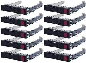 Vszerda 10-Pack 2.5" SSD Hard Drive Tray Caddy 651687-001 651699-001 Hard Disk Bracket Compatible with HP Proliant Gen8 Gen9 DL380 DL380p DL560 ML310e ML350e ML350p DL120 DL160 DL350 DL360 Servers Vszerda 10-Pack 2.5" SSD Hard Drive Tray Caddy 651687-001 651699-001 Hard Disk Bracket Compatible with HP Proliant Gen8 Gen9 DL380 DL380p DL560 ML310e ML350e ML350p DL120 DL160 DL350 DL360 Servers