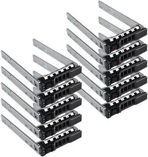 10 Pack 2.5 Inch SFF SAS SATA NVMe SSD Hard Drive Tray Caddy PN G176J 0G176J Hot Swap Carrier Compatible with Dell PowerEdge 12G 13G 14G T440 T640 R630 R730 R730XD T430 T630 R830 R930 R720 R820 R920 S 10 Pack 2.5 Inch SFF SAS SATA NVMe SSD Hard Drive Tray Caddy PN G176J 0G176J Hot Swap Carrier Compatible with Dell PowerEdge 12G 13G 14G T440 T640 R630 R730 R730XD T430 T630 R830 R930 R720 R820 R920 S