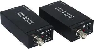 Vszerda 1080P HDMI Over Single Coaxial Extender Transmitter Receiver Kit, IR Remote Control Support, Max 100m Transmission Distance via Coax Cable Vszerda 1080P HDMI Over Single Coaxial Extender Transmitter Receiver Kit, IR Remote Control Support, Max 100m Transmission Distance via Coax Cable