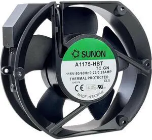 Vszerda SUNON A1175-HBT TC.GN Axial Cooling Fan, 172×150×51mm 115V AC 2-Pin Cabinet Fan Vszerda SUNON A1175-HBT TC.GN Axial Cooling Fan, 172×150×51mm 115V AC 2-Pin Cabinet Fan