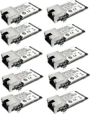 Vszerda 10 Pack Eport-E20 TTL Serial to Ethernet Embedded Module, FreeRTOS TCP/IP Network Converter 3.3V MCU Module Supports DHCP & Telnet for IoT Secondary Development Vszerda 10 Pack Eport-E20 TTL Serial to Ethernet Embedded Module, FreeRTOS TCP/IP Network Converter 3.3V MCU Module Supports DHCP & Telnet for IoT Secondary Development