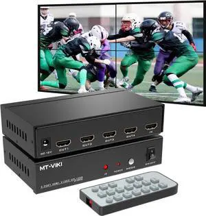 Vszerda MT-VIKI 2x2 HDMI Video Wall Controller, 4K@30Hz Input & Output, 8 Splicing Modes for 4 TVs Vszerda MT-VIKI 2x2 HDMI Video Wall Controller, 4K@30Hz Input & Output, 8 Splicing Modes for 4 TVs