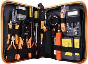 Vszerda 17 in 1 Network Tool Kit, RJ45 RJ11 Crimp Crimper Punch Down Tool Set with Cable Tester, 8P8C/6P6C/4P4C Connectors for Cat5 Cat6 Ethernet Cable Wiring & Repair Vszerda 17 in 1 Network Tool Kit, RJ45 RJ11 Crimp Crimper Punch Down Tool Set with Cable Tester, 8P8C/6P6C/4P4C Connectors for Cat5 Cat6 Ethernet Cable Wiring & Repair