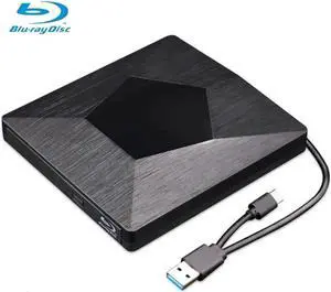 Vszerda Black Ultra Slim USB 3.0 Type-C External 3D Blu-ray BD CD DVD RW Burner Drive Compatible with Mac OS Windows XP/7/8/10 Laptop Desktop PC Vszerda Black Ultra Slim USB 3.0 Type-C External 3D Blu-ray BD CD DVD RW Burner Drive Compatible with Mac OS Windows XP/7/8/10 Laptop Desktop PC