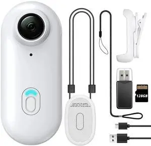 Vszerda White 28GB 1080P FHD Mini Wearable Body Camera, Thumb-Size Hands-Free Mountable Action Cam for Pet Walking, Work & Travel Recording Vszerda White 28GB 1080P FHD Mini Wearable Body Camera, Thumb-Size Hands-Free Mountable Action Cam for Pet Walking, Work & Travel Recording