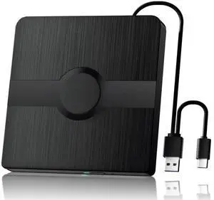 Vszerda Portable External Blu Ray Drive, USB 3.0 & Type-C BD Reader Writer, 3D Blu-ray CD DVD Burner, Compatible with Windows 10 & Mac OS for PC Laptop Vszerda Portable External Blu Ray Drive, USB 3.0 & Type-C BD Reader Writer, 3D Blu-ray CD DVD Burner, Compatible with Windows 10 & Mac OS for PC Laptop