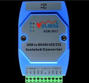 ADM-2813 Industrial Isolated Converter, FT232 Chip USB to RS485/RS422/RS232/TTL Serial Adapter, 1.5kV Optoelectronic Isolation, DIN Rail Mount, Multi-Protocol Serial Transceiver for PLC Industrial Aut ADM-2813 Industrial Isolated Converter, FT232 Chip USB to RS485/RS422/RS232/TTL Serial Adapter, 1.5kV Optoelectronic Isolation, DIN Rail Mount, Multi-Protocol Serial Transceiver for PLC Industrial Aut