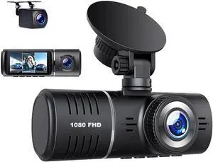Vszerda 3 Channel Dash Cam, 1080P Front + 720P Inside + 720P Rear Triple Lens Car DVR with 2.45 Inch Screen, HDR Night Vision, 24/7 Parking Monitor, G-Sensor, Loop Recording, Max 64GB TF Card Vszerda 3 Channel Dash Cam, 1080P Front + 720P Inside + 720P Rear Triple Lens Car DVR with 2.45 Inch Screen, HDR Night Vision, 24/7 Parking Monitor, G-Sensor, Loop Recording, Max 64GB TF Card