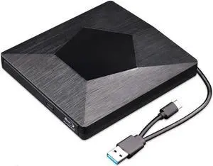 Vszerda Wihool Black Ultra Slim External 3D Blu Ray Drive USB3.0 Type-C BD CD DVD Reader Writer Burner Compatible with Windows XP/7/8/10 Mac OS Laptop PC Vszerda Wihool Black Ultra Slim External 3D Blu Ray Drive USB3.0 Type-C BD CD DVD Reader Writer Burner Compatible with Windows XP/7/8/10 Mac OS Laptop PC