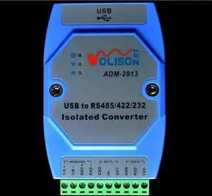 Vszerda ADM-2813 Industrial USB to RS485/RS422/RS232/TTL Serial Converter, FT232 Chip with Photoelectric Isolation, DIN Rail Mount USB Serial Adapter Vszerda ADM-2813 Industrial USB to RS485/RS422/RS232/TTL Serial Converter, FT232 Chip with Photoelectric Isolation, DIN Rail Mount USB Serial Adapter