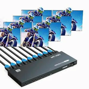 Vszerda MT-VIKI 1 In 8 Out HDMI 2.0b Powered Splitter, 1×8 4K@60Hz Mirror Video Distributor, 18Gbps RGB 4:4:4 HDCP2.2 for HDTV Projector Game Consoles Vszerda MT-VIKI 1 In 8 Out HDMI 2.0b Powered Splitter, 1×8 4K@60Hz Mirror Video Distributor, 18Gbps RGB 4:4:4 HDCP2.2 for HDTV Projector Game Consoles