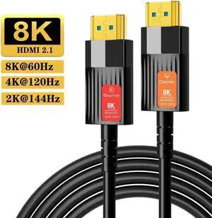 Vszerda 8K HDMI Fiber Optic Cable, 48Gbps High-Speed, 8K@60Hz,Dynamic HDR,ARR, Dolby Atmos, HDCP 2.2 & 2.3, 3.100Feet, Black Vszerda 8K HDMI Fiber Optic Cable, 48Gbps High-Speed, 8K@60Hz,Dynamic HDR,ARR, Dolby Atmos, HDCP 2.2 & 2.3, 3.100Feet, Black