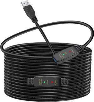 Vszerda 100FT USB 3.0 Extension Cable,Active USB 3.0 Extension Cable A-Male to A-Female,USB 3.0 Extension Cord, 1 Extension chipsets ,Compatible with Oculus Quest 2 VR, Xbox, PS4 and More Vszerda 100FT USB 3.0 Extension Cable,Active USB 3.0 Extension Cable A-Male to A-Female,USB 3.0 Extension Cord, 1 Extension chipsets ,Compatible with Oculus Quest 2 VR, Xbox, PS4 and More