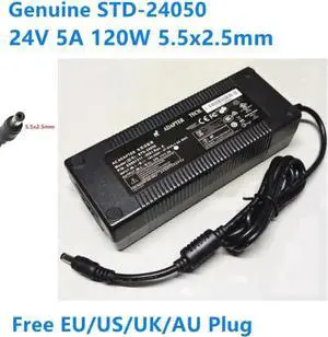 Vszerda 24V 5A 120W AC DC Power Adapter 5.5x2.5mm Plug Replacement STD-24050 Power Supply Charger for TECH Equipment, 3D Printer, LED Strip, Industrial Monitor, Drawing Display Vszerda 24V 5A 120W AC DC Power Adapter 5.5x2.5mm Plug Replacement STD-24050 Power Supply Charger for TECH Equipment, 3D Printer, LED Strip, Industrial Monitor, Drawing Display